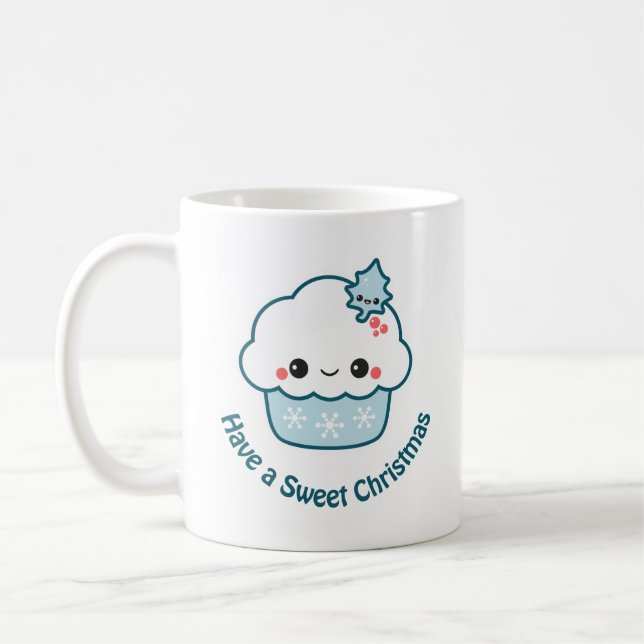 Sweet Christmas Cupcake Coffee Mug (Left)