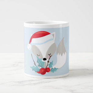 Sweet Christmas Fox Large Coffee Mug