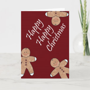 Sweet Christmas Gingerbread Cookies Holiday Card