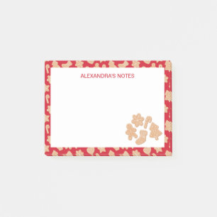 Sweet Christmas Gingerbread Cookies Pattern Post-it Notes
