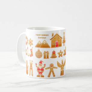 Sweet Christmas Gingerbread Design Coffee Mug