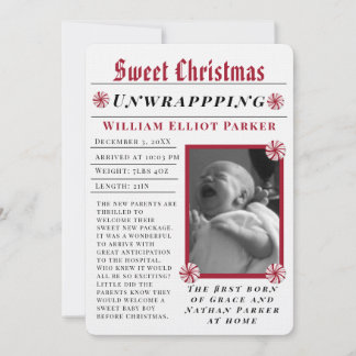 Sweet Christmas Modern Newspaper Announcement