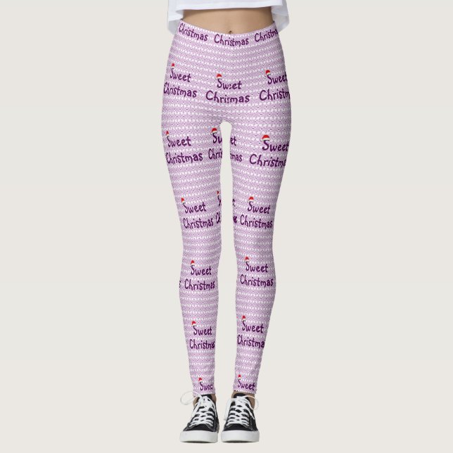 Sweet Christmas Pattern Leggings (Front)
