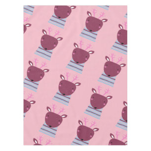 Sweet Christmas Reindeer face Tablecloth