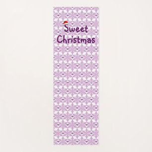 Sweet Christmas Snowflake Heart Pattern Yoga Mat