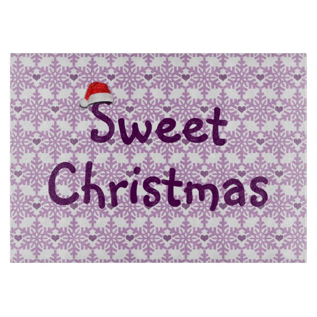 Sweet Christmas Snowflake Pattern Cutting Board (Front)