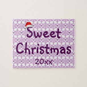 Sweet Christmas Snowflake Pattern Jigsaw Puzzle