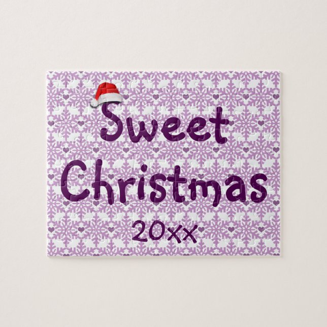 Sweet Christmas Snowflake Pattern Jigsaw Puzzle (Horizontal)
