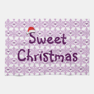 Sweet Christmas Snowflake Pattern Tea Towel
