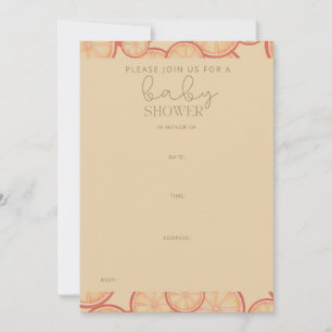 Sweet Citrus Bliss: A Fresh New Beginning Invitation
