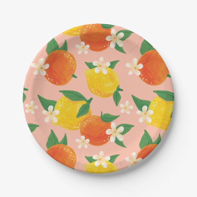 Sweet Citrus Paper Plate (Front)