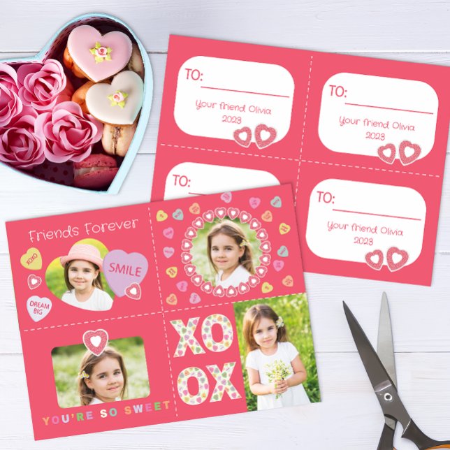 Sweet Classroom Valentine’s Day Custom Photo Cards (Fun Classroom Valentine Exchange)
