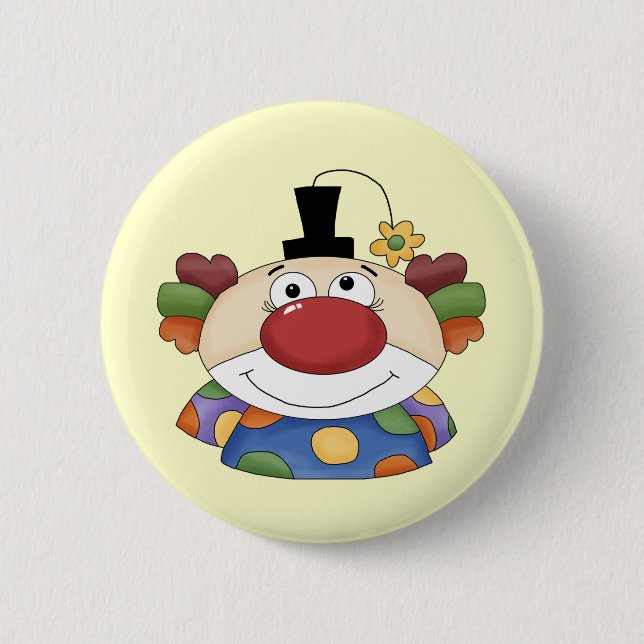 Sweet Clown Face 6 Cm Round Badge (Front)