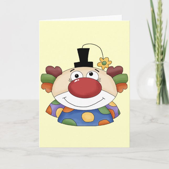 Sweet Clown Face Card (Front)