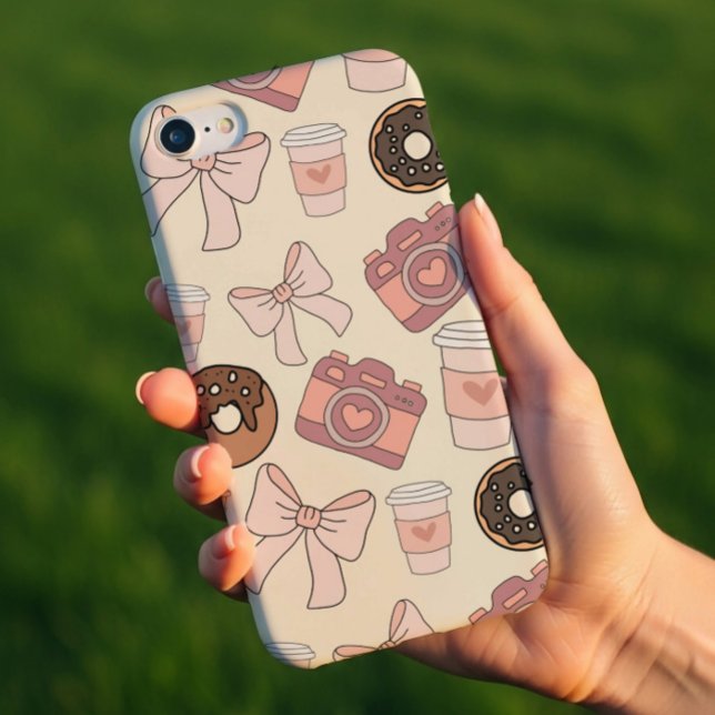 Sweet Coffee & Donuts Pattern Phone Case (Creator Uploaded)