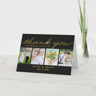 Sweet Collage Folded Foil Thank You Card