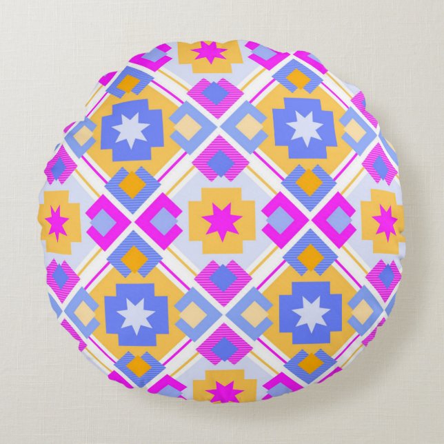 Sweet colour Round Pillow (Front)