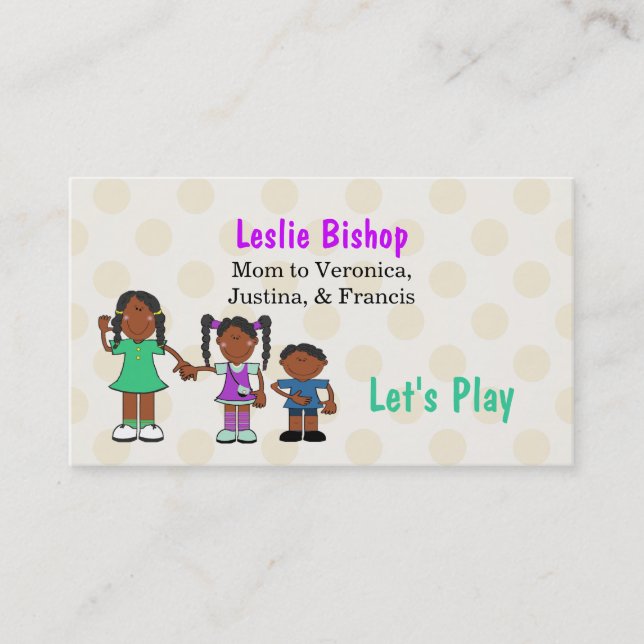 Sweet Colourful Custom Mummy Card (Front)