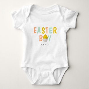 Sweet Colourful Easter Boy Custom Baby Bodysuit