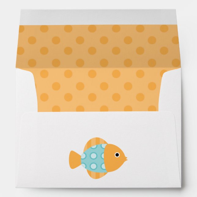 Sweet Colourful Fish Illustration Envelope (Back (Bottom))