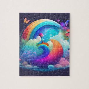 Sweet Colourful Little Cute Mermaid Jigsaw Puzzle