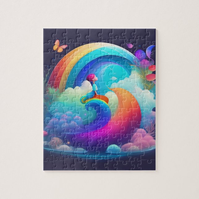 Sweet Colourful Little Cute Mermaid Jigsaw Puzzle (Vertical)
