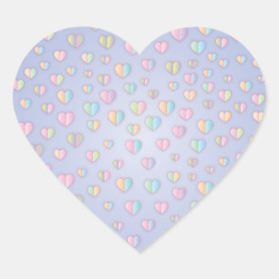 Sweet Colourful Speckles Blank Template Heart Sticker