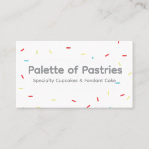 Sweet Colourful Sprinkle Bakery Vibrant Joyful Sof Business Card