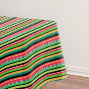 Sweet colourful stripes tablecloth