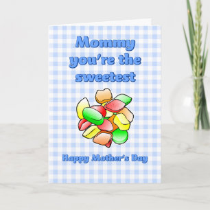 Sweet Colourful Wine Gums Mothers Day Card