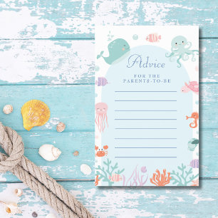 Sweet Coral Reef Advice Card New Parents