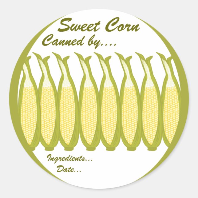 Sweet Corn Preserves Label (Front)
