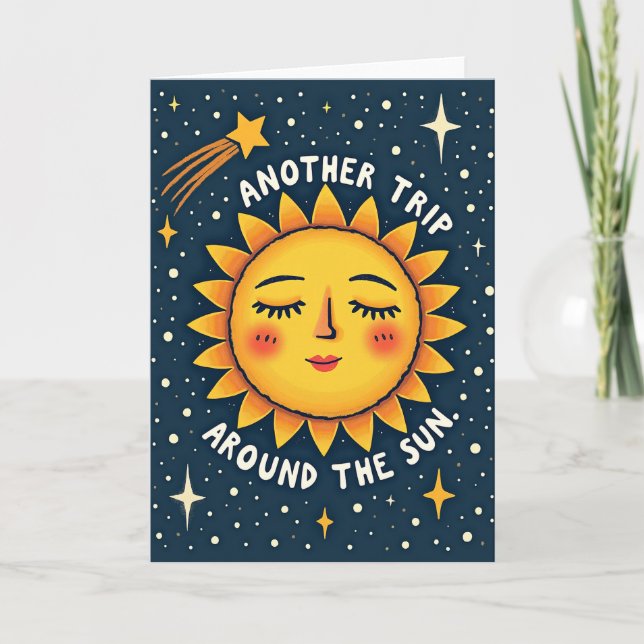 Sweet Cosmic Birthday Card (Front)