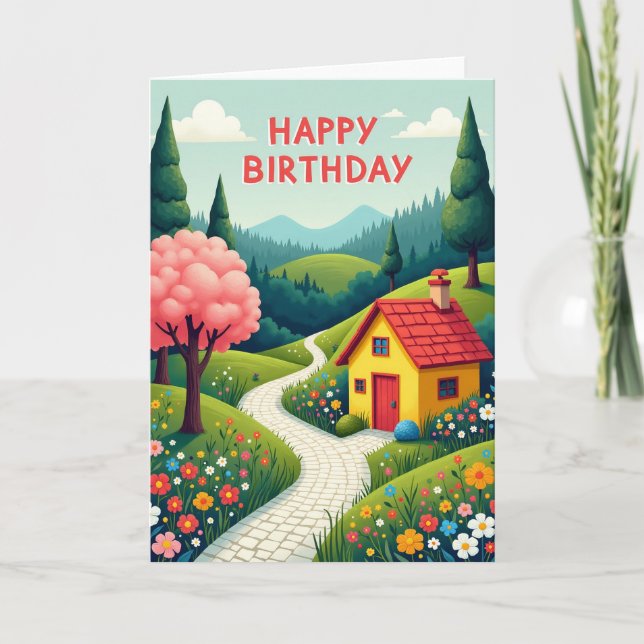 Sweet Cottage Path Card (Front)