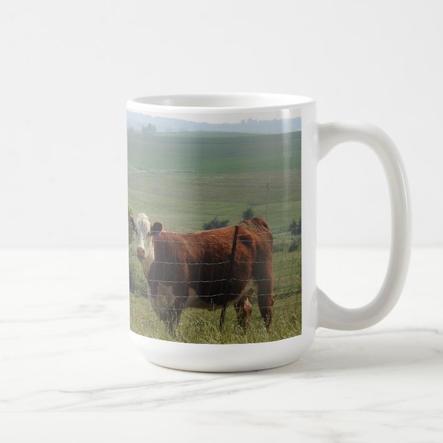 Sweet Cow in the Field  Coffee Mug (Right)