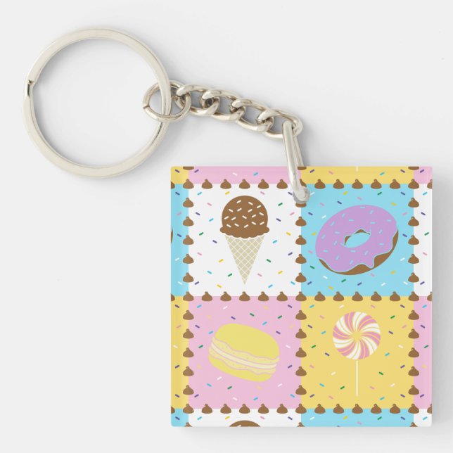 Sweet Cravings Acrylic Keychain (Front)