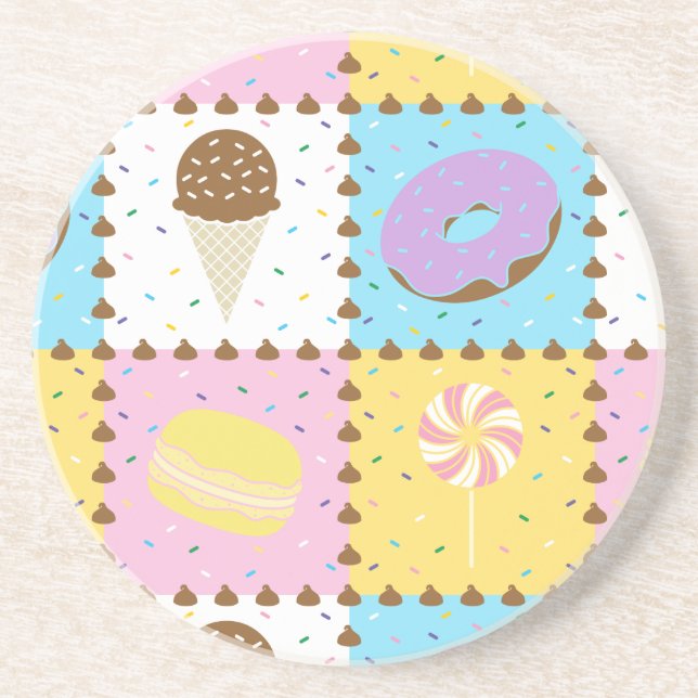 Sweet Cravings Sandstone Coaster (Front)