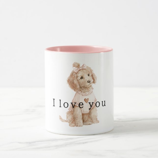 Sweet Cream Dog Love Mug (Center)