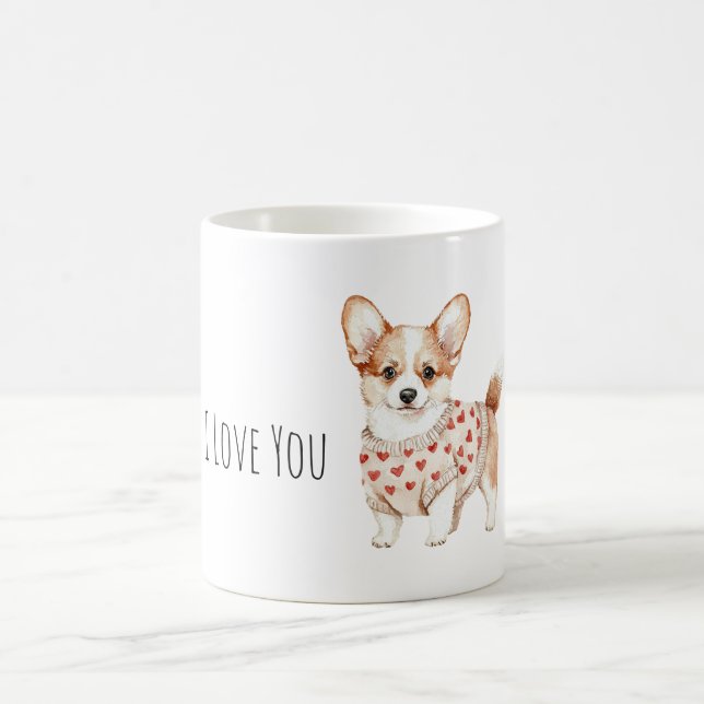 Sweet Cream Dog Love You Coffee Mug (Center)