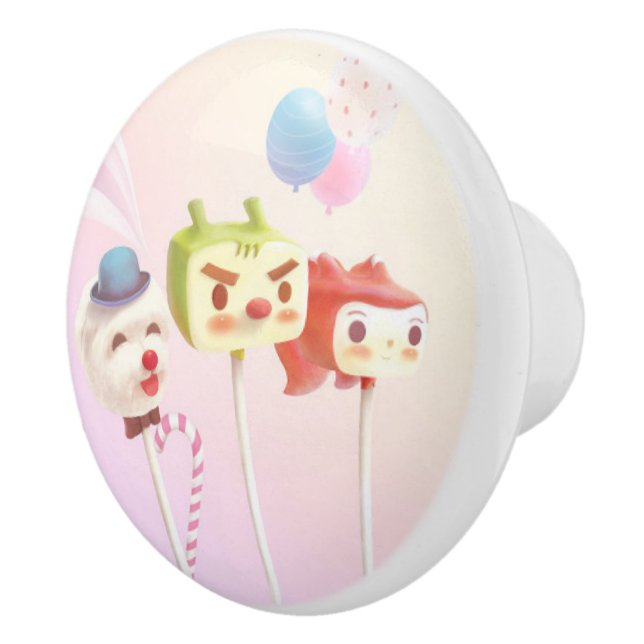 Sweet Crew: Character Cake Pops on a Stick Ceramic Knob (Right)