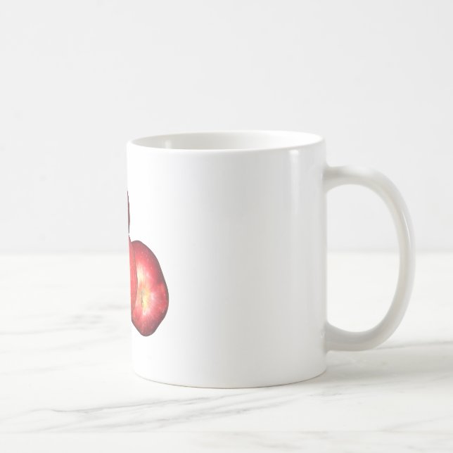Sweet & Crisp Red Apples - Organic Fruit Print Coffee Mug (Right)