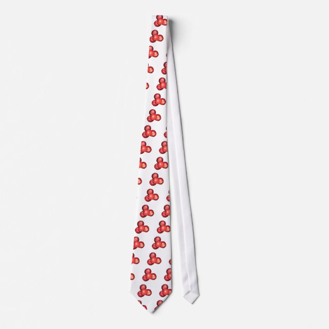 Sweet & Crisp Red Apples - Organic Fruit Print Tie (Front)