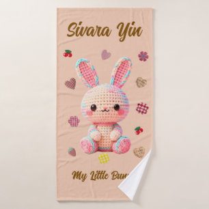 Sweet Crochet Bunny Bath Towel Set