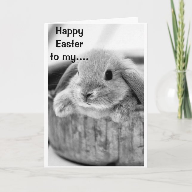 "SWEET/CUDDLY HONEY BUNNY" FOR YOU AT EASTER HOLIDAY CARD (Front)