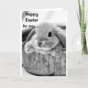 "SWEET/CUDDLY HONEY BUNNY" FOR YOU AT EASTER HOLIDAY CARD