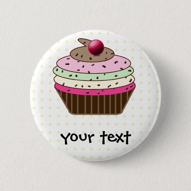 Sweet Cupcake 6 Cm Round Badge (Front)
