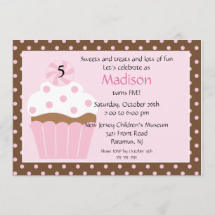 Sweet Cupcake Birthday Invitation