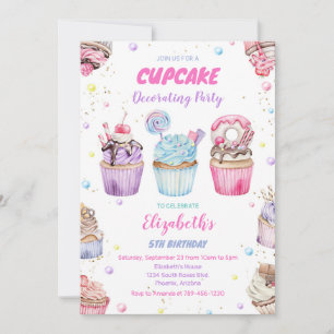 Sweet Cupcake Birthday Party Invitation
