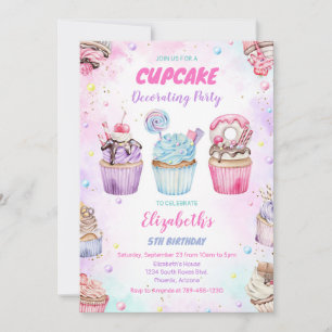 Sweet Cupcake Birthday Party Invitation
