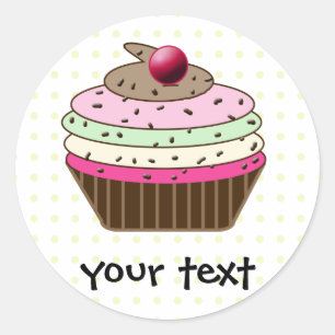 Sweet Cupcake Classic Round Sticker